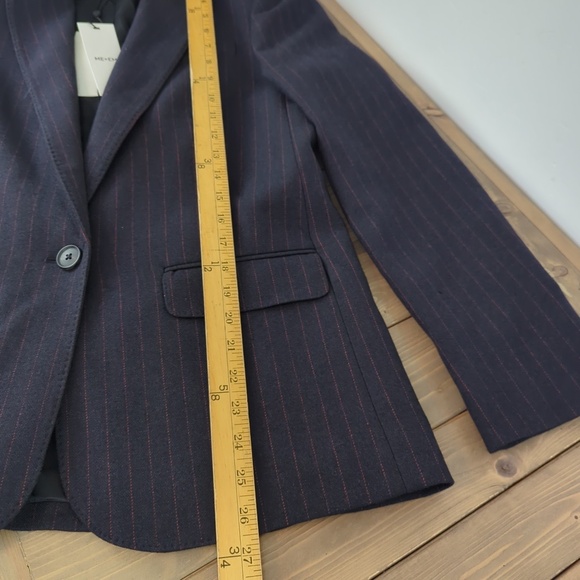 ME+EM Wool Blend Pinstripe Boyfriend Blazer - Picture 8 of 15